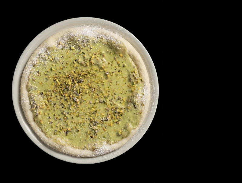 PIZZA DE CREMA DE PISTACHO